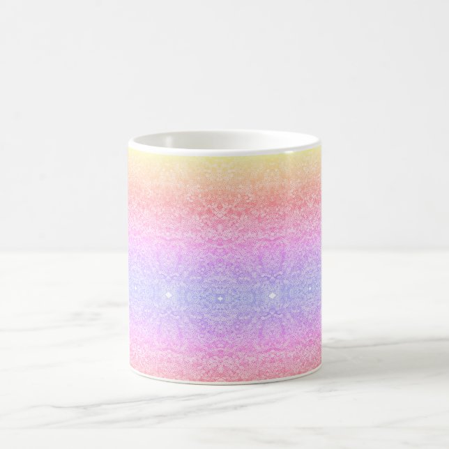 Mug Dentelle de séquence motif ombre rose or violet (Centre)