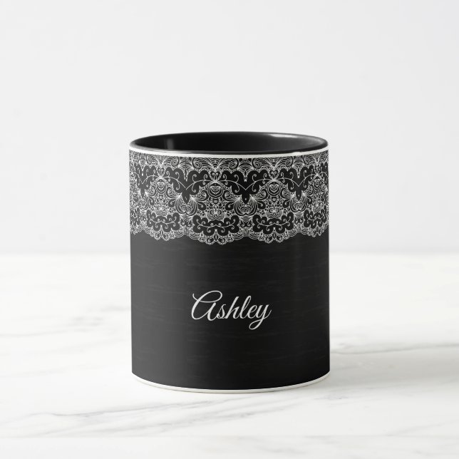 Mug Dentelle florale blanche (Centre)