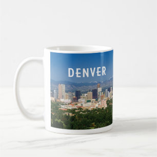 Mug Denver Colorado avec le centre-ville et les montag
