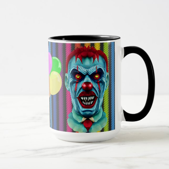 Mug Déplaisant Killer Clown Zombie Horror Art (Droite)