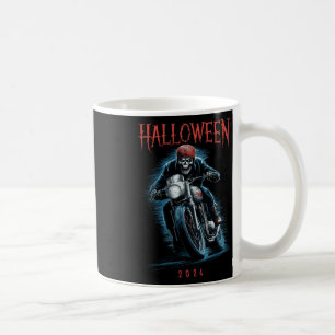 Mug Déplaisant Skeleton Biker Sur Moto Halloween Spot