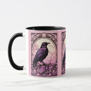Mug Déplaisant Tarot Crow noir Pink Halloween