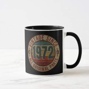 MUG DEPUIS 1972 VINTAGE TOUTES PIÈCES D'ORIGINE