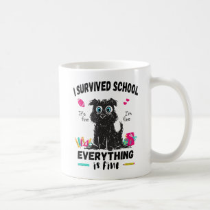 Mug Dernier jour d'école, j'ai survécu à l'école