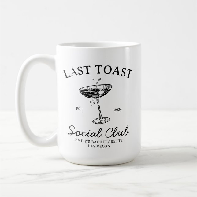Mug Dernier toast Social Club Bachelorette Party Merch (Gauche)