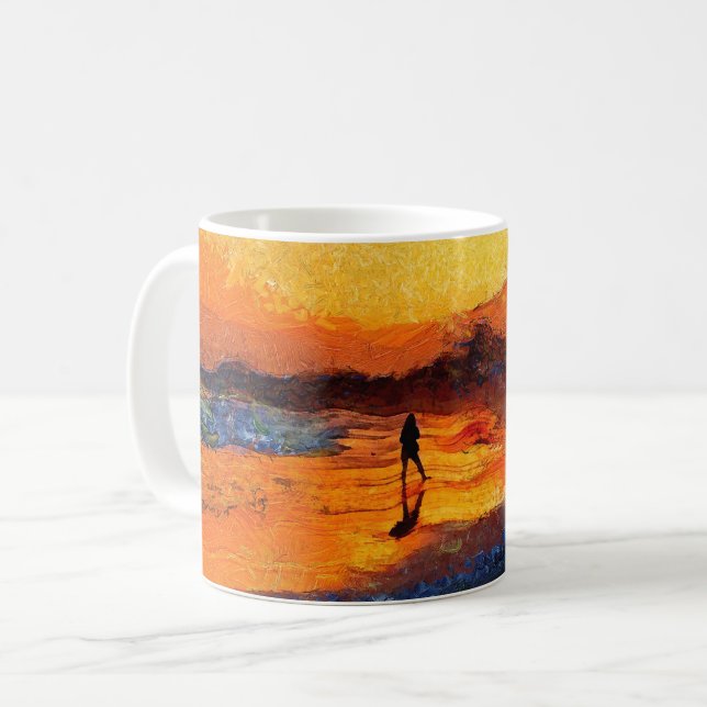 Mug Dernière lumière de la coupe du jour de café ou de (Devant gauche)