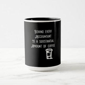 Mug Derrière chaque comptable Café Drôle Comptabilité
