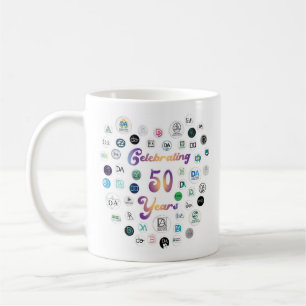Mug des 50 logos pour le 50e anniversaire 