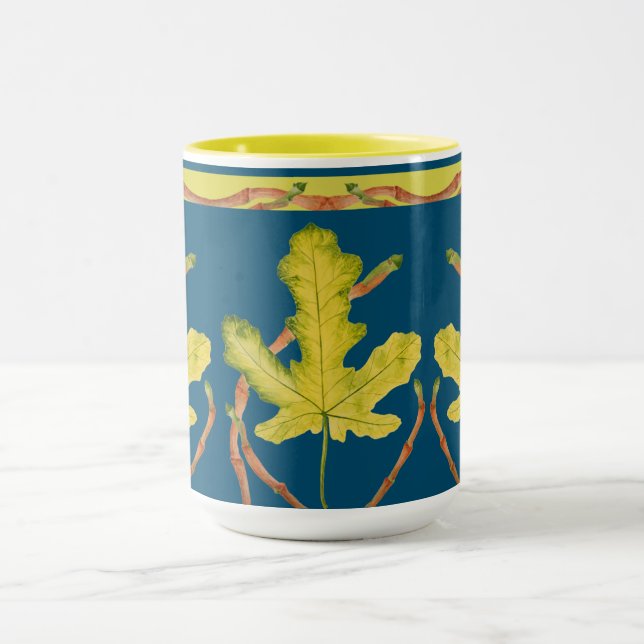 Mug Des Feuilles de figues sur une boule combo (Centre)