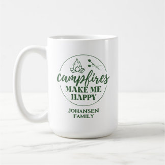 Mug Des feux de camp rétro me rendent heureux