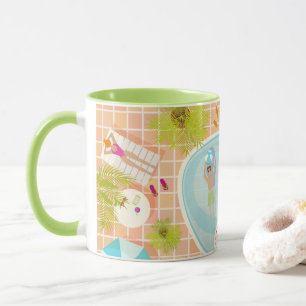 Mug Des filles et des garçons du bikini jouant au jeu