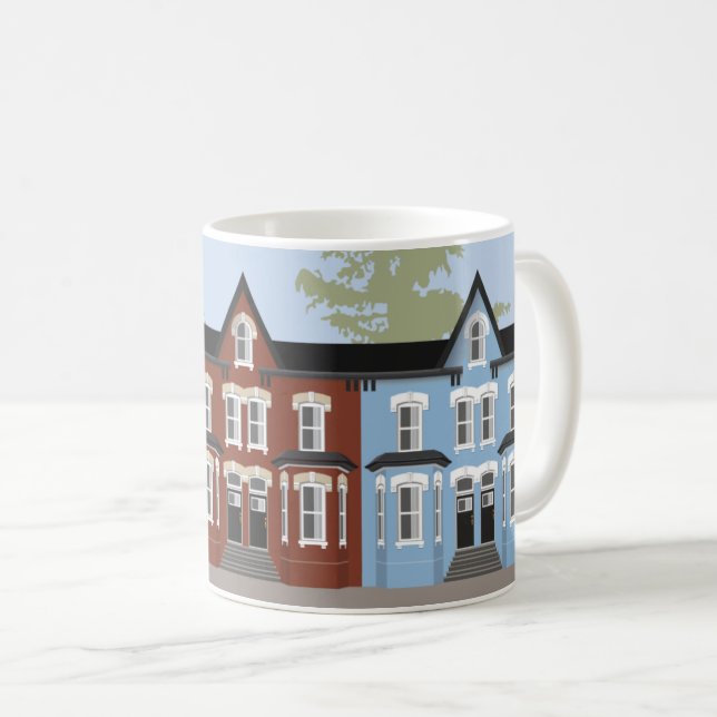 Mug des maisons de ville victoriennes (Devant droit)