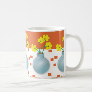 Mug Des marguerites jaunes dans un vase bleu