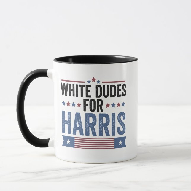 Mug Des Mecs Blancs Pour Harris Appuient Le Président  (Gauche)