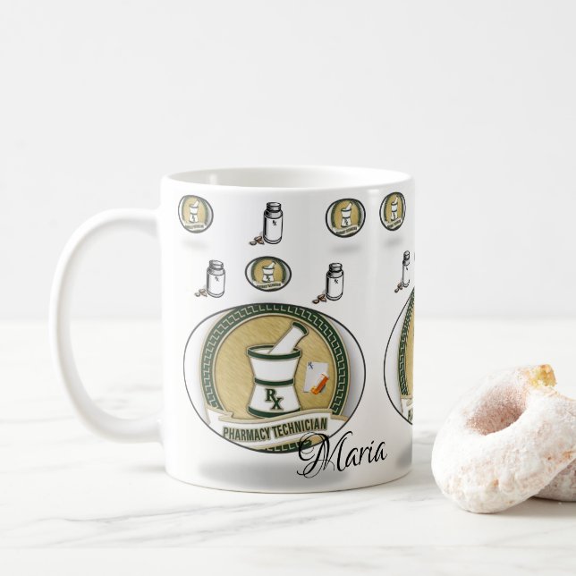 Mug des technologies de la pharmacie (Avec donut)