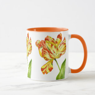 Mug Des tulipes de feu sur une boule de combo