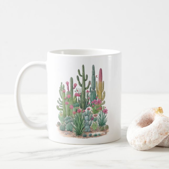 Mug Désert de Cactus (Avec donut)