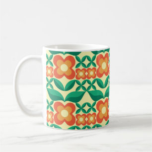 Mug Design Arrière - plan - fleurs et feuilles. Nature