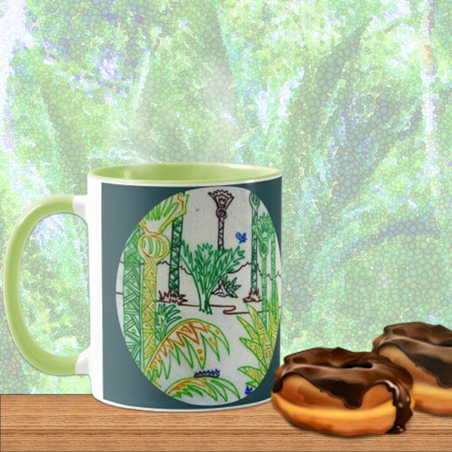 Mug Design circulaire Forêt de palmiers (Créateur téléchargé)