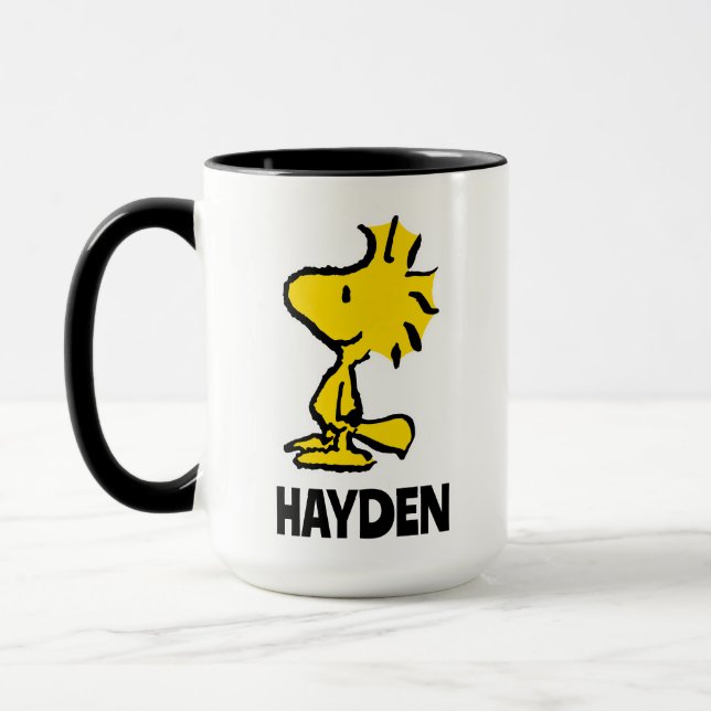Mug Design classique Woodstock | Ajouter Votre Nom (Gauche)