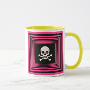 Mug design crâne moderne motif minimaliste.
