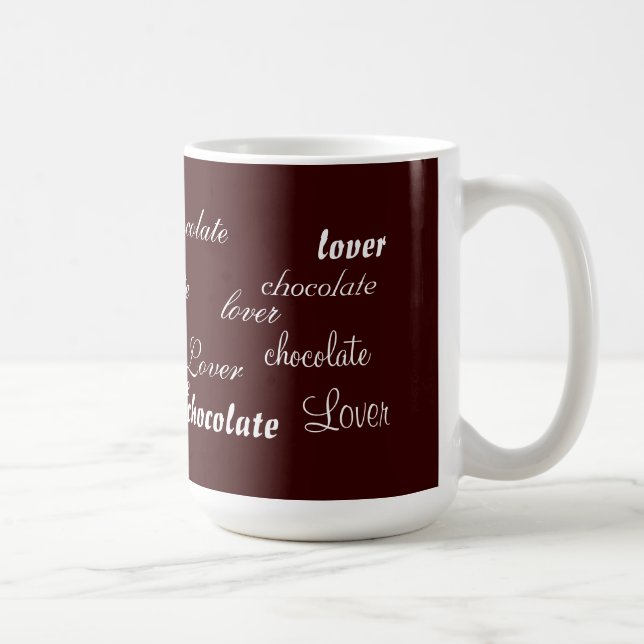 Mug Design d'amant au chocolat foncé (Droite)