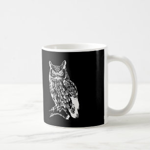 Mug Design de Chouette noire et blanche