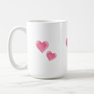 Mug Design de Coeurs roses romantiques - Bougie parfum