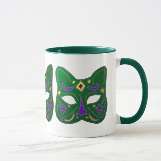 Mug Design de masque vénitien vert (Droite)