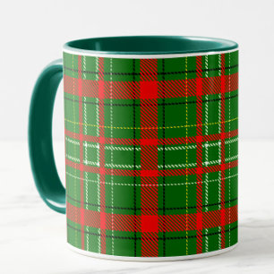 Mug Design de Motif de Noël Tartan vert