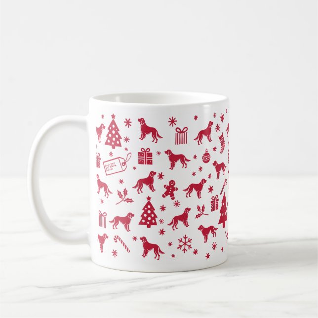 Mug Design de Noël irlandais rouge et blanc (Gauche)