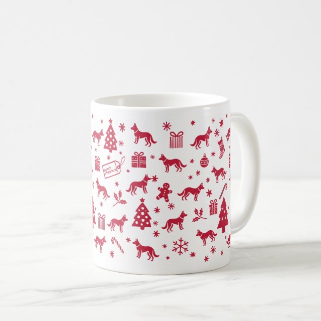 Mug Design de Noël pour berger néerlandais (Devant droit)