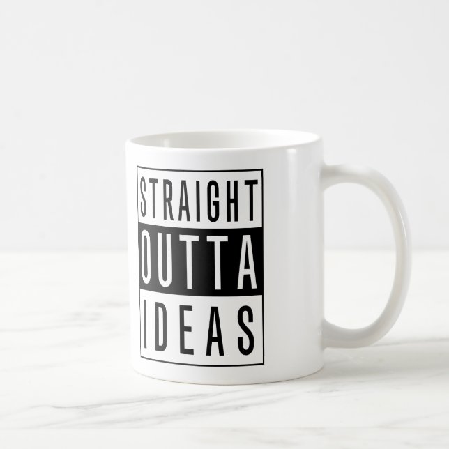 Mug Design de texte noir - Drôle droit des idées (Droite)