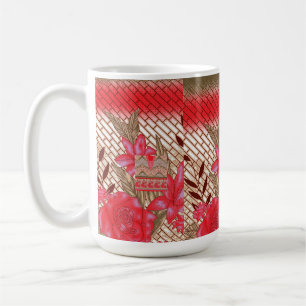 Mug Design de tissu complexe avec motifs floraux