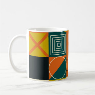 Mug Design d'illustration géométrique avec formes simp