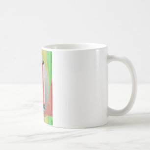 Mug Design d'impression d'écran vectoriel de lapin rel