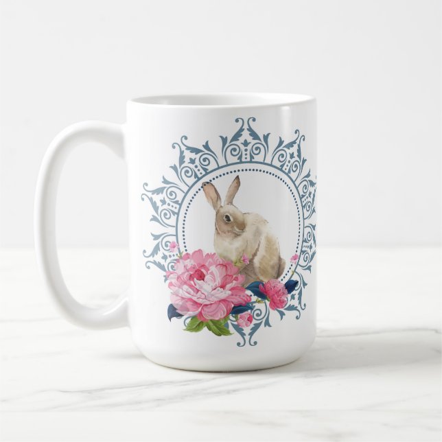 Mug Design élégant de lapin de Pâques (Gauche)