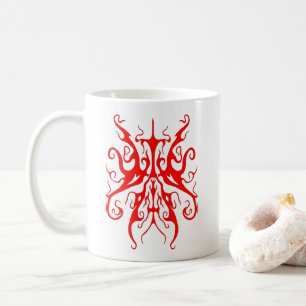 Mug Design élégant de tatouage tribal - rouge