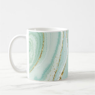 Mug design élégant en marbre liquide peint à la main a
