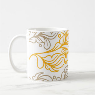 Mug Design en feuille Boho d'or