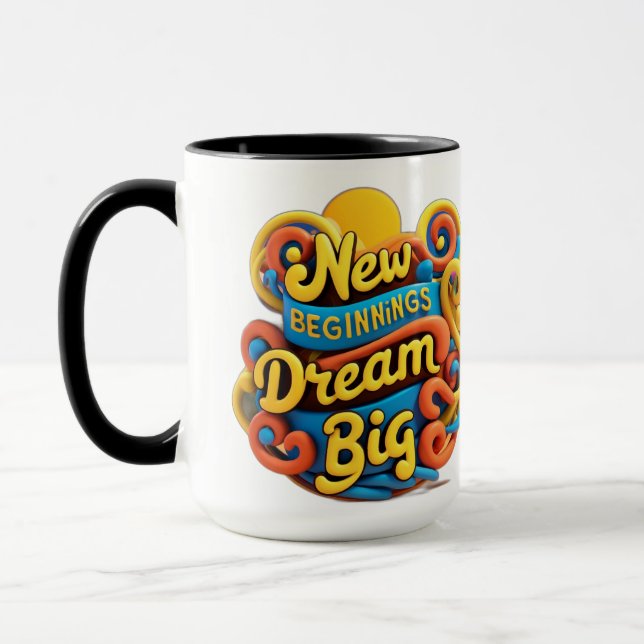 Mug Design featuring an inspiring message for a fruitf (Gauche)