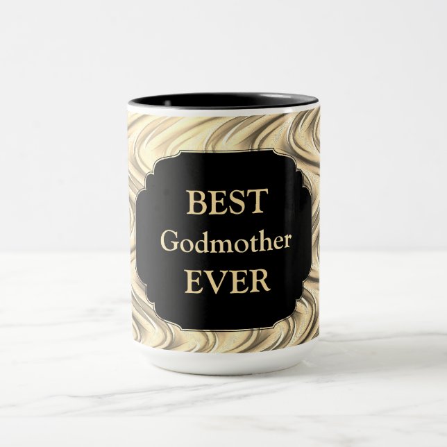 Mug Design Gold de luxe "Best Godmère Ever" (Centre)