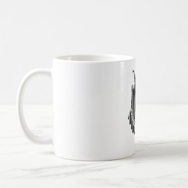 Mug Design graphique de chat cool (Gauche)