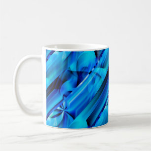 Mug Design graphique transparent - bleu noir I