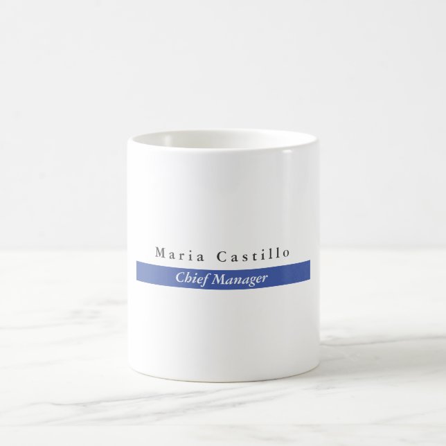 Mug Design minimaliste bleu clair élégant (Centre)