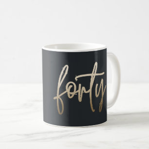 Mug Design moderne 40e anniversaire simple élégant scr