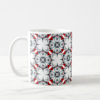 Mug Design Motif Abstrait rouge
