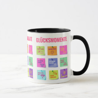 Mug Design multicolore avec moments de bonheur