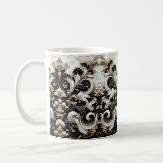 Mug Design Noir Et Marbre blanc (Gauche)