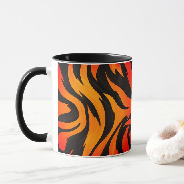 Mug Design orange et noir (Avec donut)